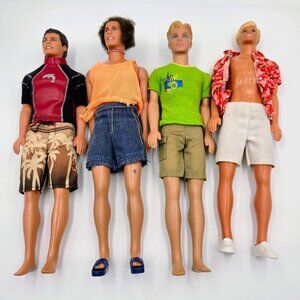 Ken Barbie Doll Lot Vintage 4 Dolls Mattel Read
